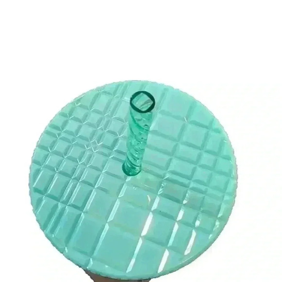 Starbucks Summer 2024 Iridescent Mint Jade Green Jeweled Tumbler 24oz Venti, NEW - Picture 4 of 5